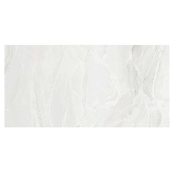 TeMarmo 12" x 24" Rectified Porcelain Tile in Paradisio Bianco with a natural finish.