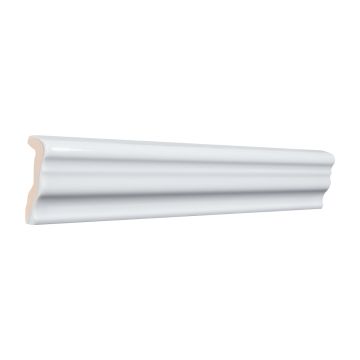 2" x 12" Chair Rail ceramic molding in Hinton Grey with a gloss finish.