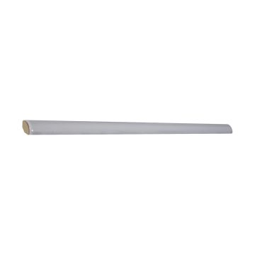 1/2" x 12" Quarter Round ceramic trim in Grey It Be with a gloss finish.