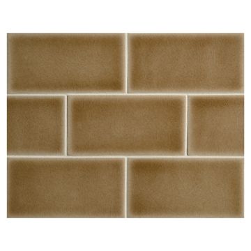 3" x 6" Subway Tile | Fox - Fluid Glaze Crackle | Vermeere Ceramics