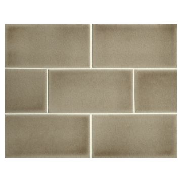 3" x 6" Subway Tile | Volcanic Ash - Fluid Glaze Crackle | Vermeere Ceramics