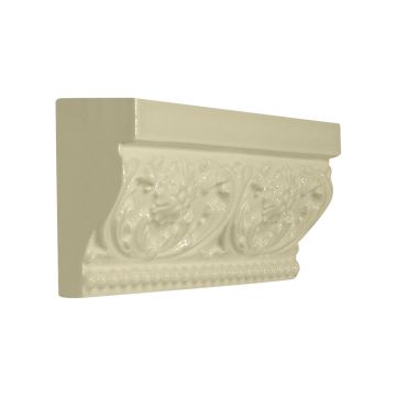 Vermeere Tiara Cap ceramic molding in Sheer Natural Crackle.