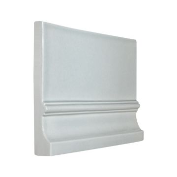Vermeere Brittany ceramic base molding in Light Ocean Breeze gloss.