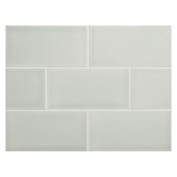 Vermeere 3" x 6" ceramic subway tile in Dark Ocean Breeze with a gloss finish.