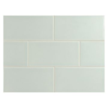 Vermeere 3" x 6" ceramic subway tile in Mediterranean Blue with a matte finish.