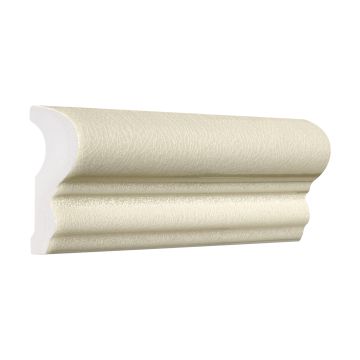 2" x 6" Rail Molding in Sandar with a Deep Glaze Crackle, from the Waterpool Ceramic Series.