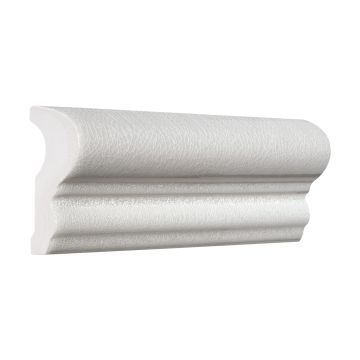 2" x 6" Rail Molding in Seff Grey with a Deep Glaze Crackle, from the Waterpool Ceramic Series.