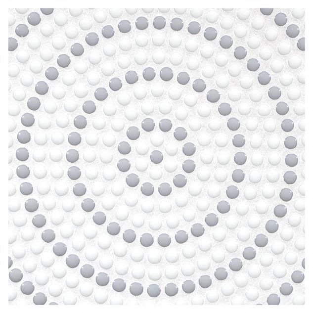 Rodeo glass mosaic pattern in White & Grigio color with a gloss finish.