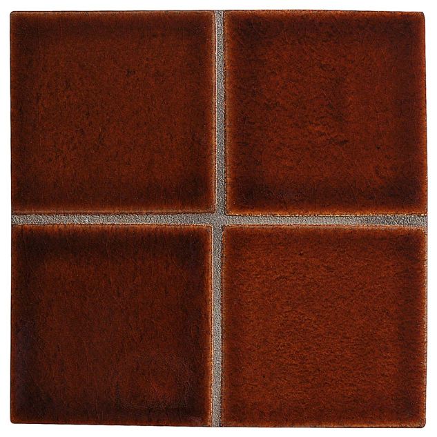 3" x 3" ceramic field tile in Amber color with a gloss finish.