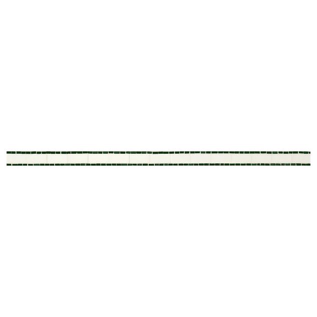 1-1/4" Baldwin mosaic border using Thassos and Nomen Green marble.