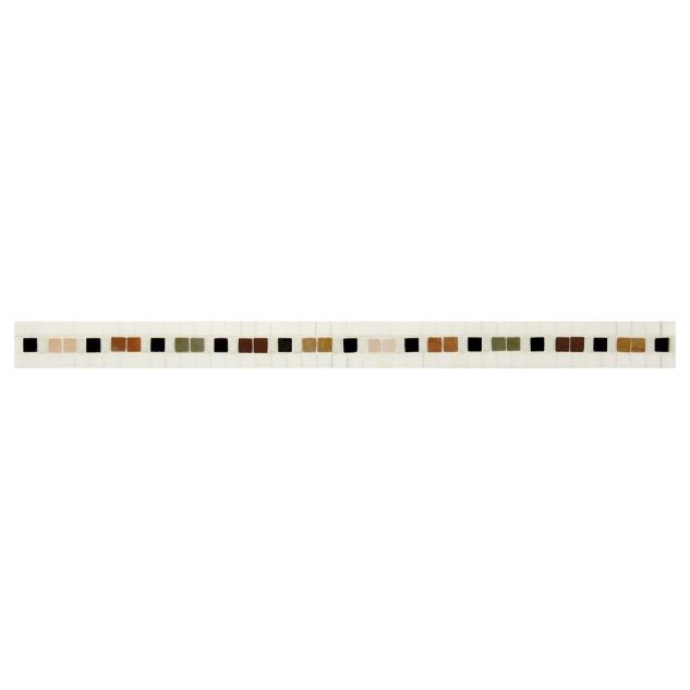 1-3/4" Mondrian mosaic border using various marble colors.