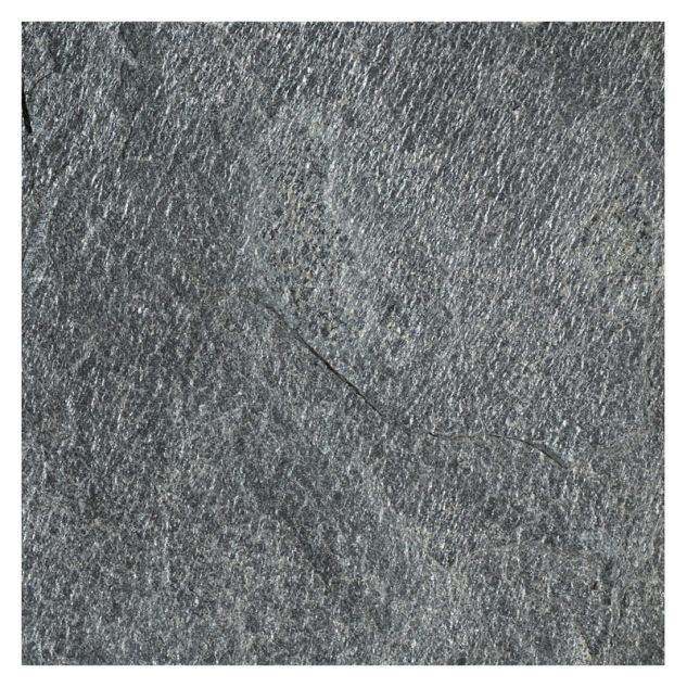 12" square tile in natural cleft finished Silver Gray slate.
