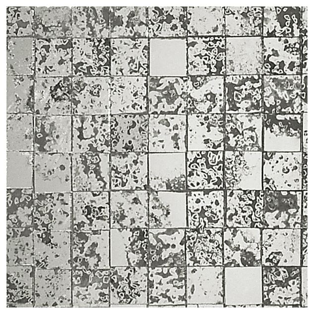 1" Square glass mosaic in glossy Antique Mirror color.