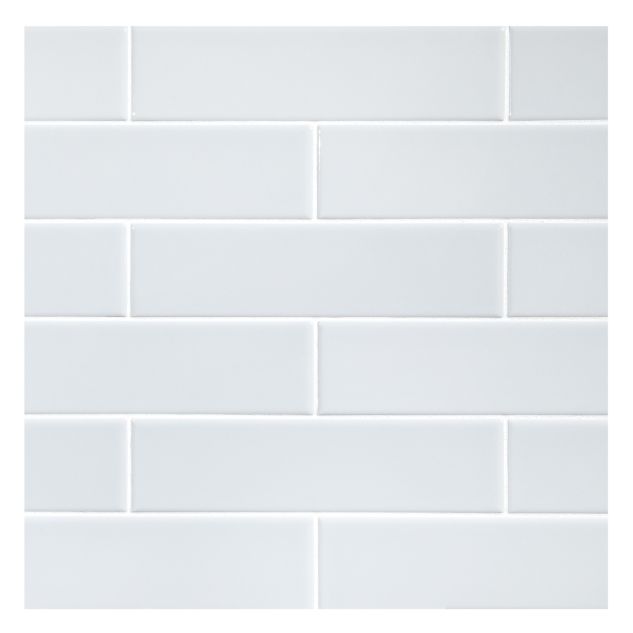 2" x 8" ceramic subway tile in Hinton Grey with a gloss finish.