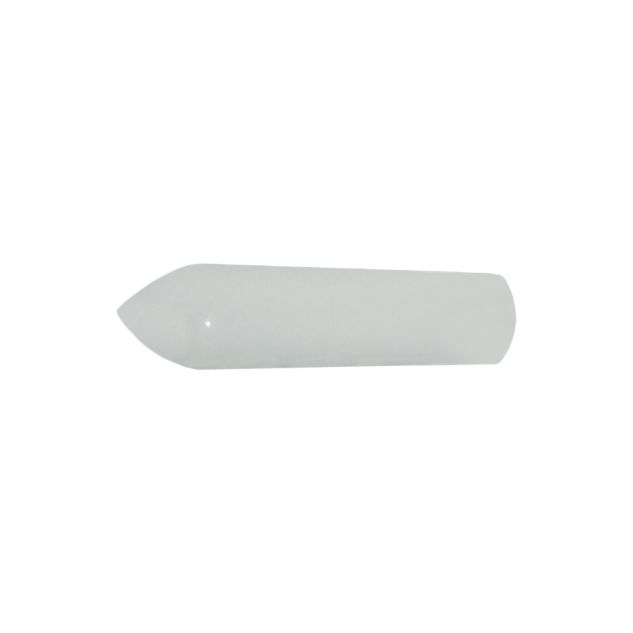Vermeere Quarter Round Beak ceramic trim in Light Ocean Breeze gloss.