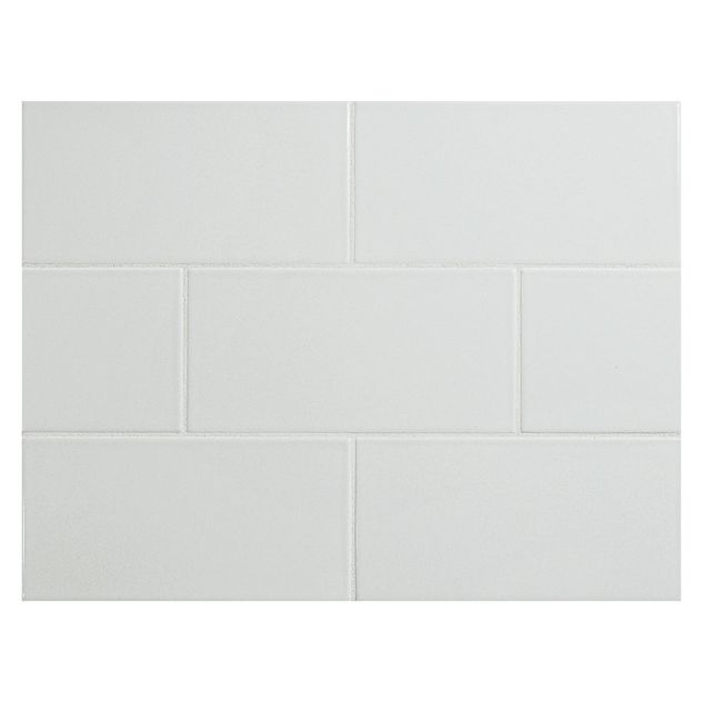 Vermeere 3" x 6" ceramic subway tile in Aidan's Blue with a gloss finish.