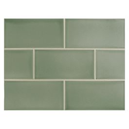 Vermeere Ceramic Tile | Grey Green Gloss | 3