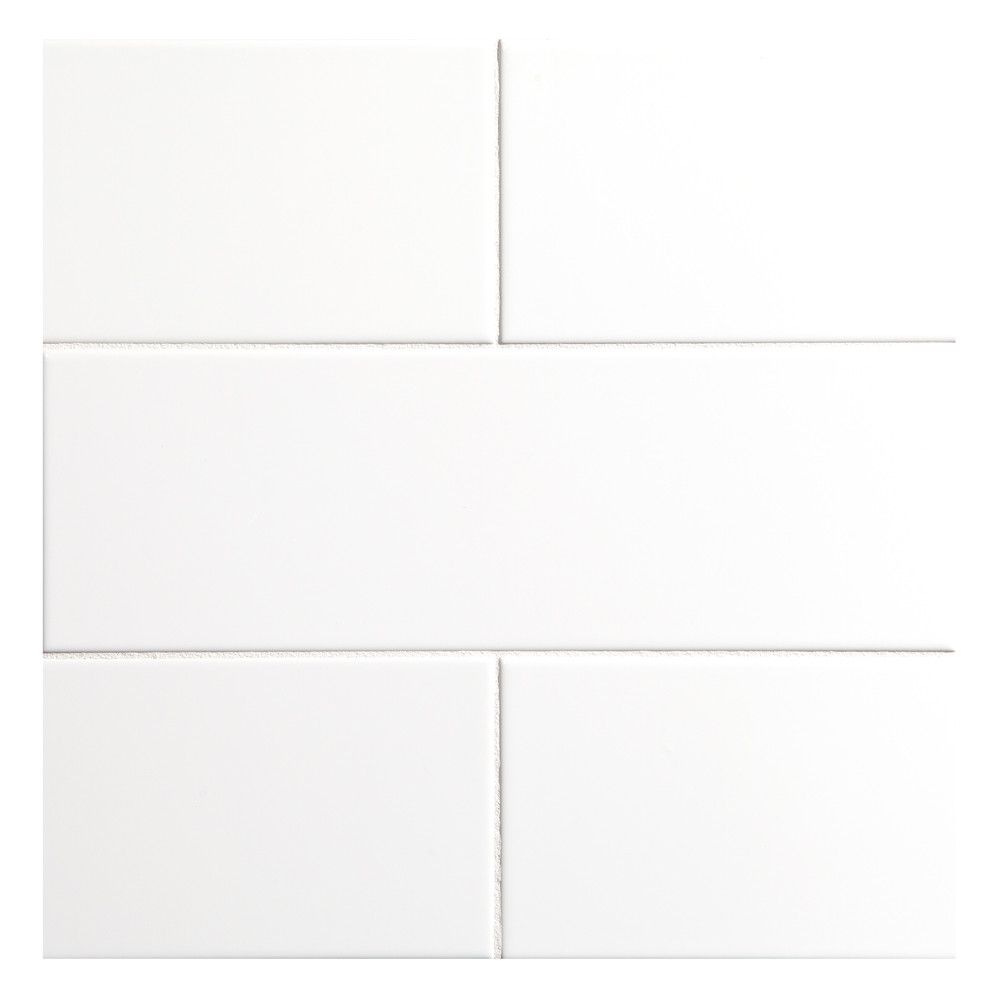 12 Ceramic White Tiles Glazed 4 1/4 x 4 4/14 with Cork Backing Pads –  Westchester Tile & Marble