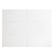 3" x 6" ceramic subway tile in White with a crackle finish.