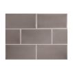 3" x 6" ceramic subway tile in Tanbarlane color with a gloss finish.