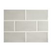 3" x 6" ceramic subway tile in Grey Rock color with a gloss finish.