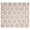 1" porcelain penny round mosaic tile in gloss finished Light Iveny color.