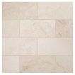 3" x 6" subway tile in polished Bourges Beige marble.