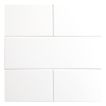 4" x 12" ceramic field tile in white with a gloss finish.