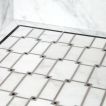 Strattelton | White Blossom Honed - Cinderella Grey Polished - Black Dot | Unique Mosaic Tile - Marble
