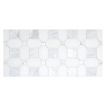 Octalogon mosaic in Thassos marble with natural White Shell accents.