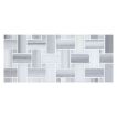 Basketweave mosaic in polished Grey Striato marble.