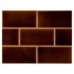 Vermeere 3" x 6" ceramic subway tile in Sable Brown with Fluid Glaze Crackle finish.