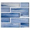 1" x 4" Brick glass mosaic in Antiny color with a natural finish.