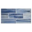 2" x 6" glass tile in Antiny color with a silk finish.