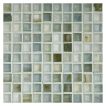 1/2" Mini Square glass mosaic in Selium color with a silk finish.
