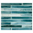 1/2" x 4" Brick glass mosaic in Iobine color with a natural finish.