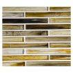1/2" x 4" Brick glass mosaic in Ton color with a natural finish.