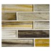 1" x 4" Brick glass mosaic in Ton color with a natural finish.