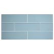 3" x 9" Tile | Wedvood Blue - Natural | Tohmai Glass Collection