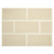 3" x 6" ceramic tile in Sandar color with Deep Glaze crackle finish.