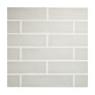 2" x 8" ceramic subway tile in Grey Rock color with a gloss finish.