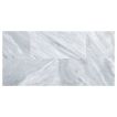 6" x 12" field tile in honed Bardiglio nublado light marble.