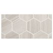 3-1/4" Hexagon porcelain mosaic tile in Malu color with a matte finish.