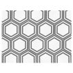 A field of 8" Hanson Hexagon porcelain tile in Dark Grey color with a white background