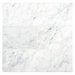 4" x 12" field tile in honed Carrara marble.
