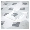 6" x 6" Fieldston Frame | Thassos - Carrara Claro - Carrara Scuro - Bardiglio - Polished | Visual Dimensions Marble Mosaic