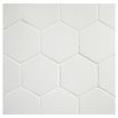 2" Hexagon porcelain mosaic tile in unglazed Dove White color.
