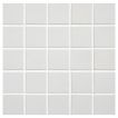 1" Square porcelain mosaic tile in unglazed Dove White color.