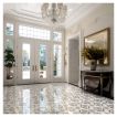 Bryant Park Blend mosaic pattern using premium marble cuts in this foyer design.