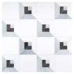 6" x 6" Checkered Square Solid | Thassos - Fieldston Frame | Art of Deco Marble Tile